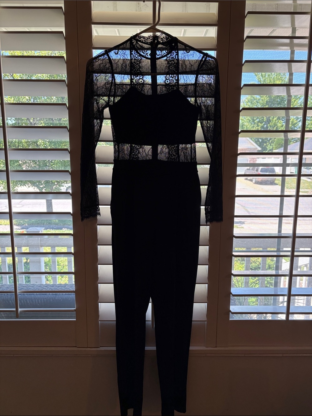 Express Black Lace Jumpsuit